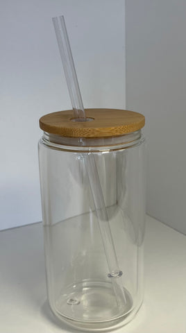 Glass with wooden lid