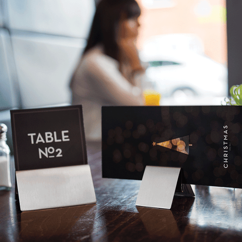 M-Shape Poster Holder Chrome Finish