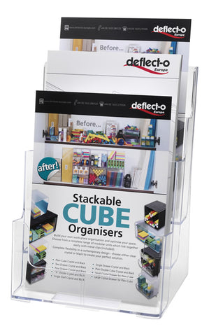 Clear 3 Tier A4 Dispenser - DWS Supplies Ltd 